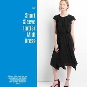Gap Black Flutter Midi